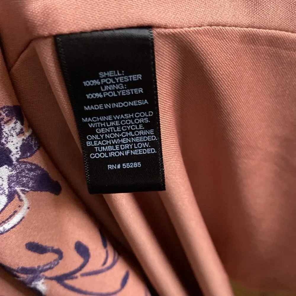 Express Shirt Sleeve Mini Dress faux Wrap front Mauve and Purple